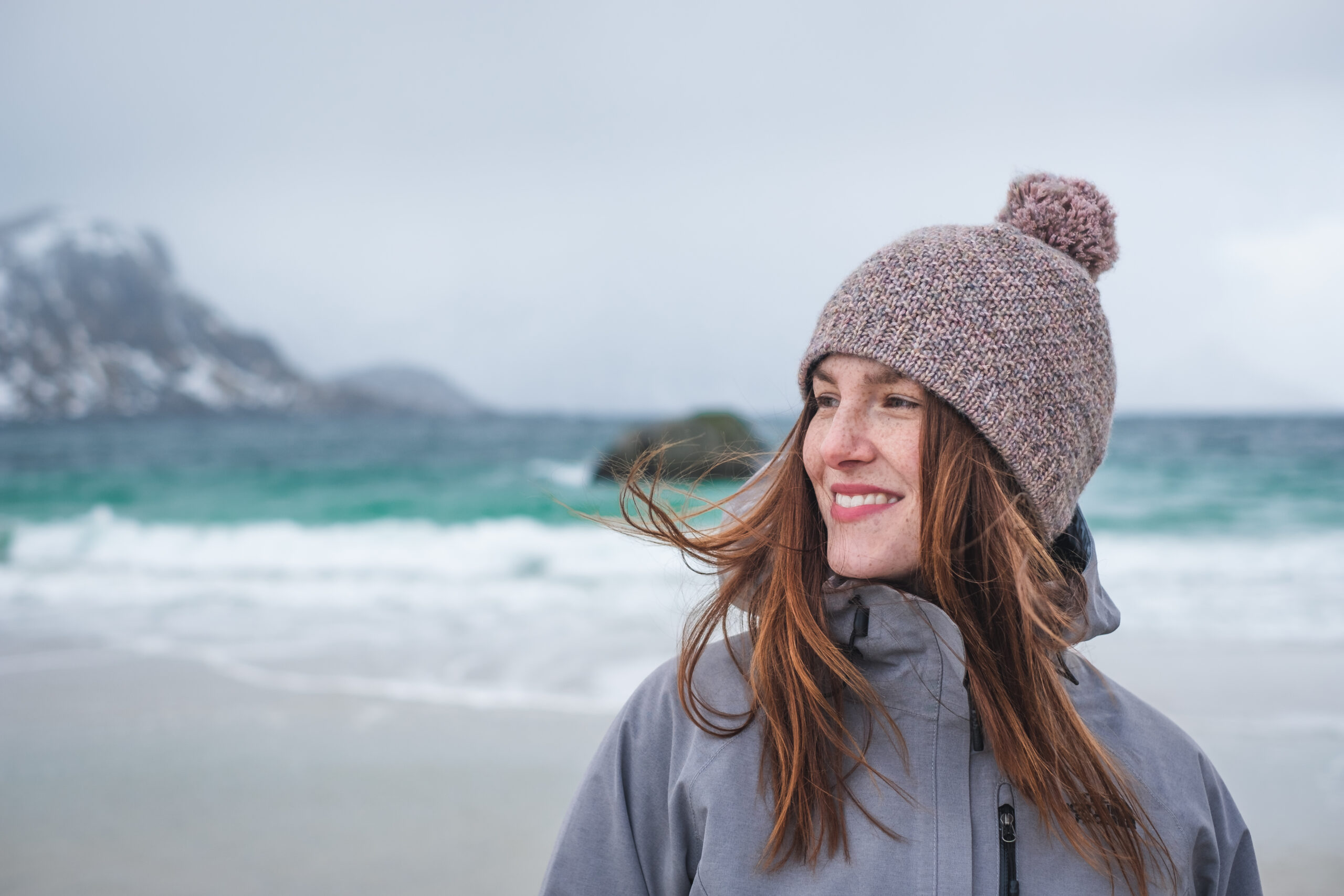 Young,Happy,Woman,With,Hat,Enjoying,Her,Walk,Outside,On